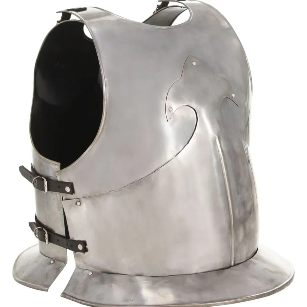 vidaXL Réplica de coraza de armadura medieval LARP acero plateado Best