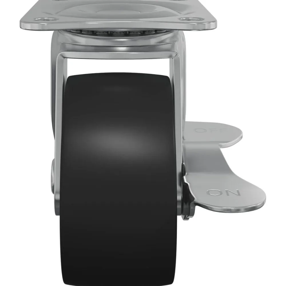 vidaXL Rueda 2 pcs Negro y plateado 50,7 x 50,7 x 24,4 mm Sale