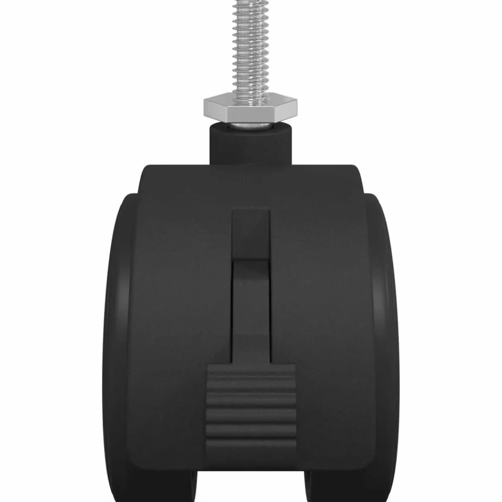 vidaXL Rueda 2 pcs Negro y Plata 40,1 x 40,1 x 37,8 mm Hierro y PP Clearance