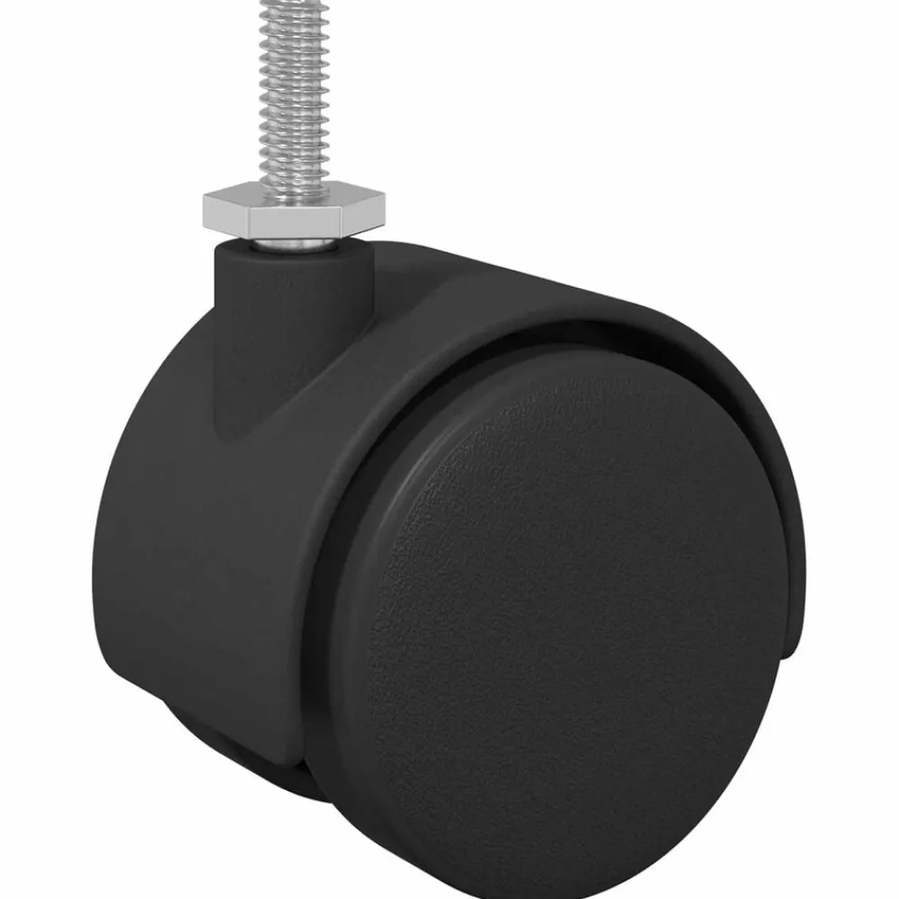 vidaXL Rueda 2 pcs Negro y Plata 40,1 x 40,1 x 37,8 mm Hierro y PP Clearance