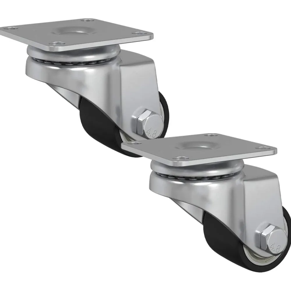 vidaXL Rueda 2 pcs Plateado 44,1 x 44,1 x 1,95 mm Nylon Hot