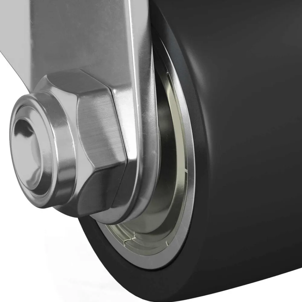 vidaXL Rueda 2 pcs Plateado 44,1 x 44,1 x 1,95 mm Nylon Hot