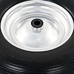 vidaXL Manipulación De Materiales-Rueda de carretilla con eje macizo PU 4.00-8 390 mm