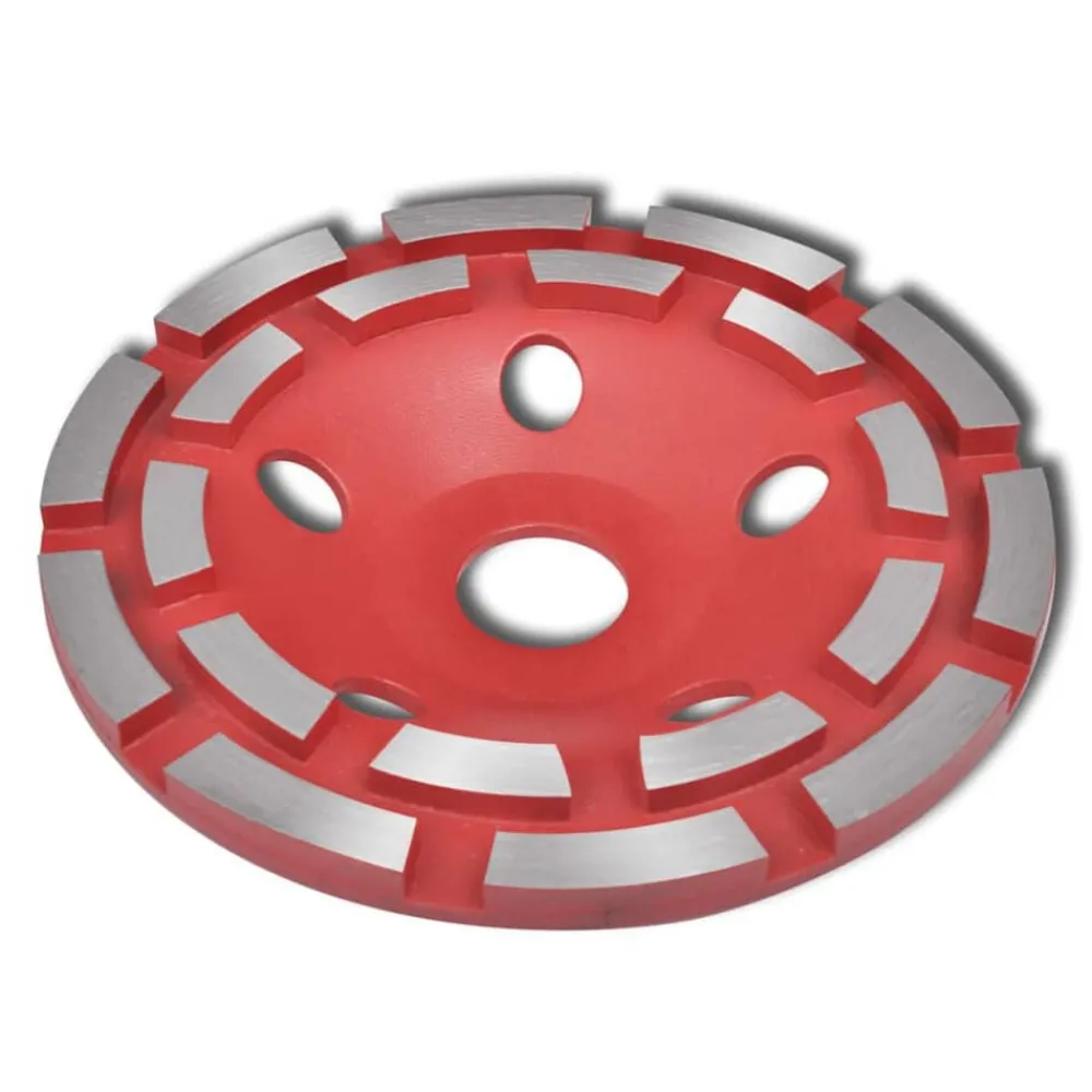 vidaXL Rueda de lijado copa diamante doble fila 125 mm Discount