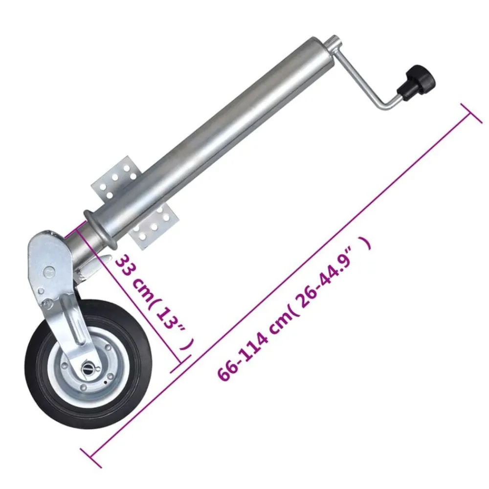 vidaXL Piezas Y Accesorios Para Vehículos-Rueda de remolque 2 tubos soporte 2 abrazaderas divididas 60 mm