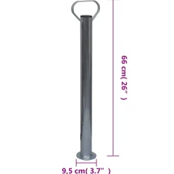 vidaXL Piezas Y Accesorios Para Vehículos-Rueda de remolque 2 tubos soporte 2 abrazaderas divididas 60 mm