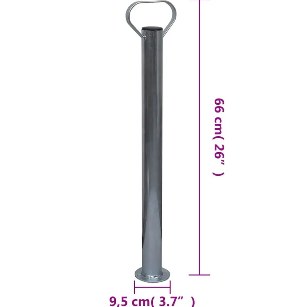 vidaXL Piezas Y Accesorios Para Vehículos-Rueda de remolque 2 tubos soporte 2 abrazaderas divididas 60 mm
