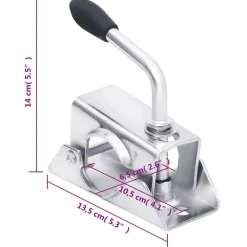 vidaXL Piezas Y Accesorios Para Vehículos-Rueda de remolque 2 tubos soporte 2 abrazaderas divididas 60 mm