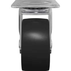 vidaXL Accesorios De Bricolaje-Rueda giratoria 2 pcs Plateado 60 x 60 x 50 mm Hierro y nylon
