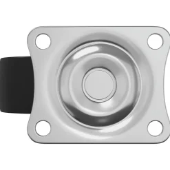 vidaXL Accesorios De Bricolaje-Rueda giratoria 2 pcs Plateado 60 x 60 x 50 mm Hierro y nylon
