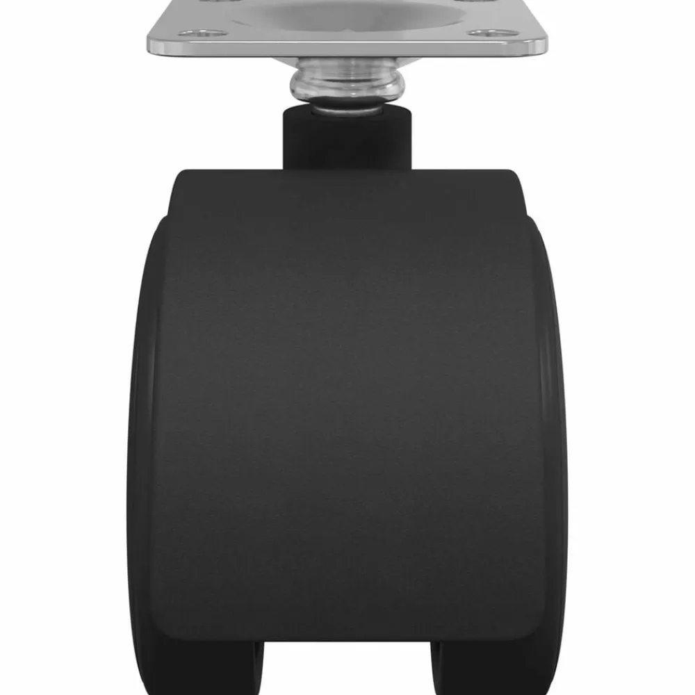 vidaXL Accesorios De Bricolaje-Rueda giratoria 2 pcs Negro 39,5 x 39,5 x 37,8 mm Hierro y PP