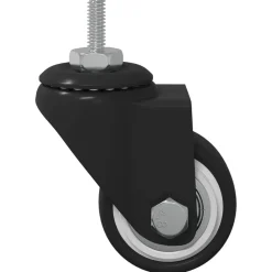 vidaXL Accesorios De Bricolaje-Rueda giratoria 2 pcs Negro 40,4 x 40,4 x 19,7 mm