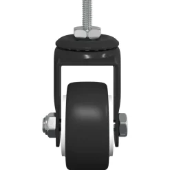 vidaXL Accesorios De Bricolaje-Rueda giratoria 2 pcs Negro 40,4 x 40,4 x 19,7 mm