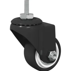 vidaXL Accesorios De Bricolaje-Rueda giratoria 2 pcs Negro 40,4 x 40,4 x 19,7 mm