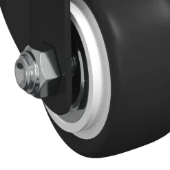 vidaXL Accesorios De Bricolaje-Rueda giratoria 2 pcs Negro 40,4 x 40,4 x 19,7 mm