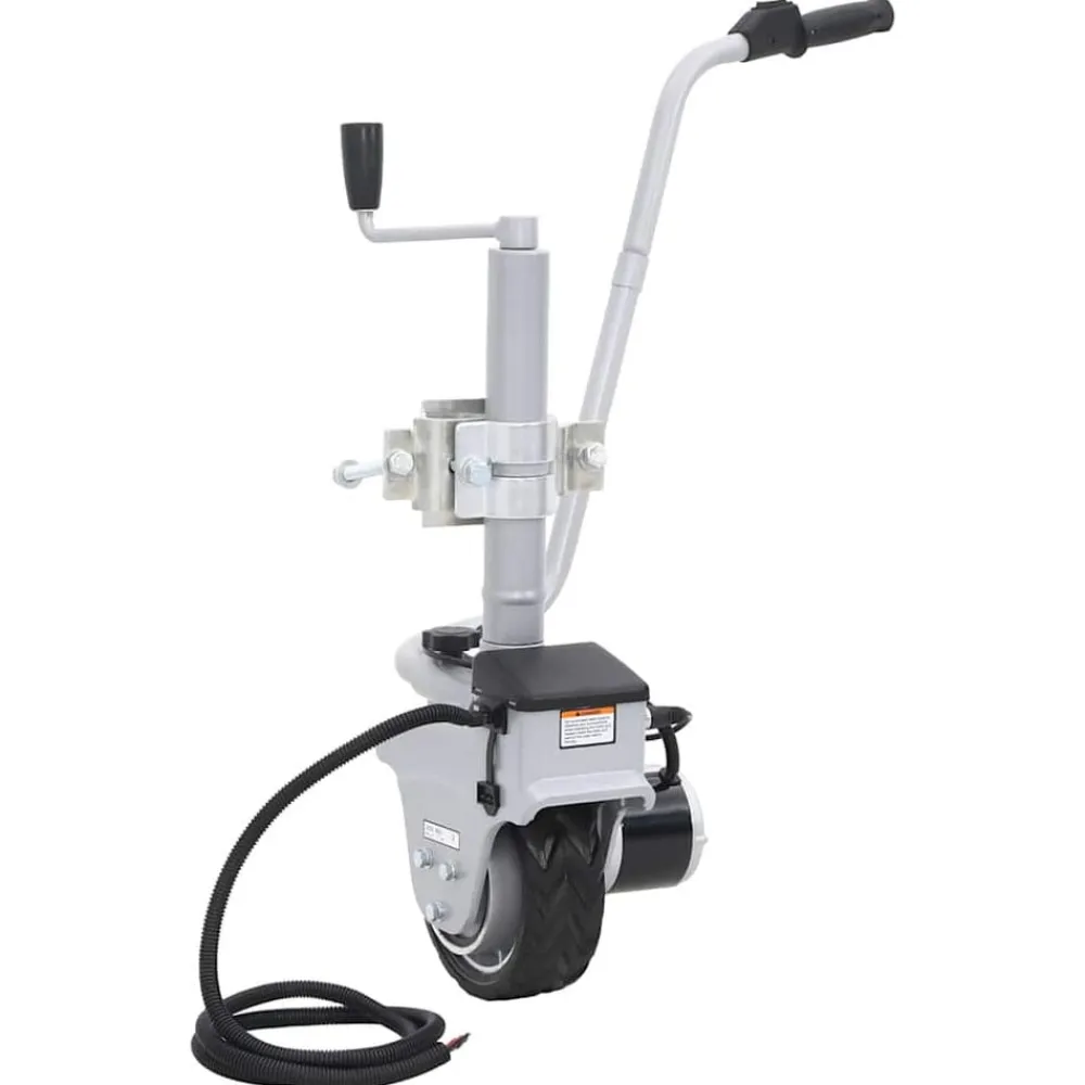 vidaXL Piezas Y Accesorios Para Vehículos-Rueda jockey de remolque motorizada aluminio 12 V 350 W