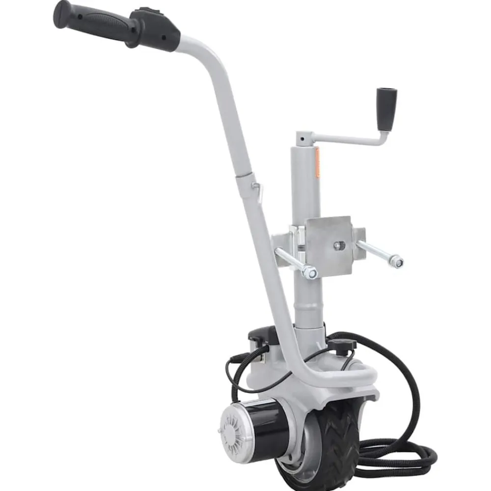 vidaXL Piezas Y Accesorios Para Vehículos-Rueda jockey de remolque motorizada aluminio 12 V 350 W