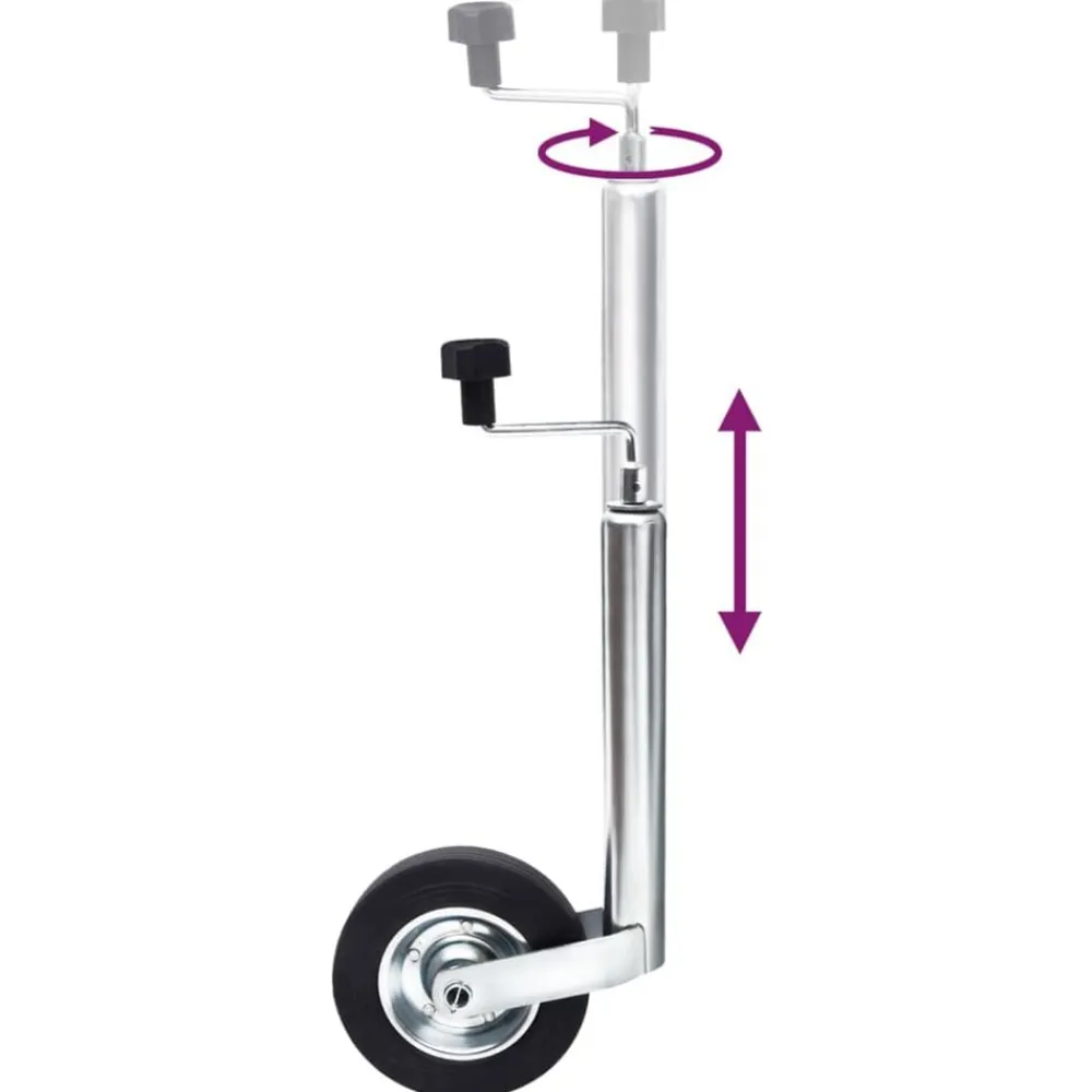 vidaXL Rueda jockey para remolque 48 mm acero galvanizado Outlet