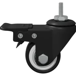 vidaXL Ruedas 2 pcs Negro M6 x 37 mm Hierro y Nailon Best