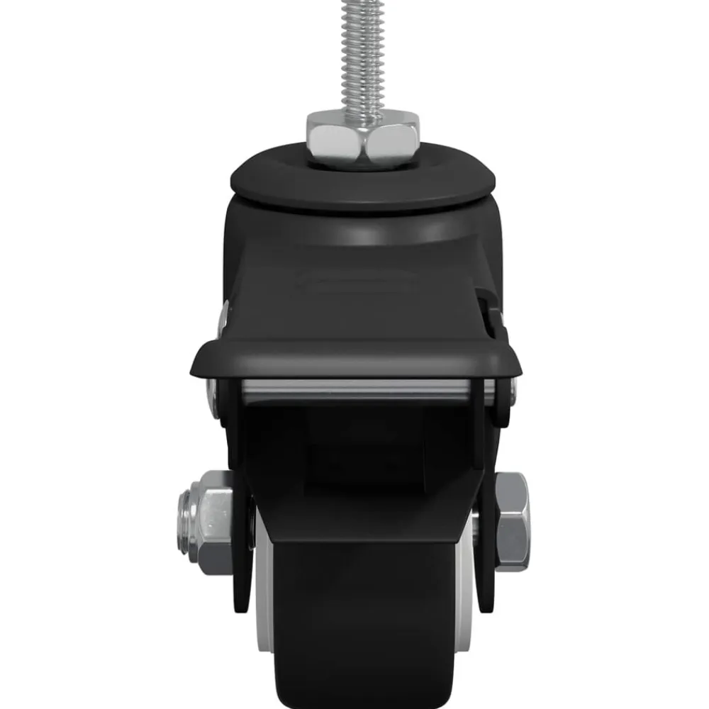 vidaXL Ruedas 2 pcs Negro M6 x 37 mm Hierro y Nailon Best