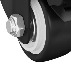 vidaXL Ruedas 2 pcs Negro M6 x 37 mm Hierro y Nailon Best