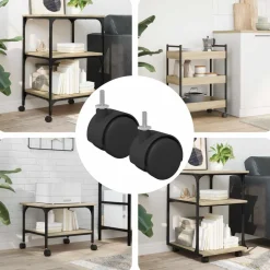vidaXL Ruedas 2 pcs Negro 40,1 x 37,8 mm PP y hierro Outlet