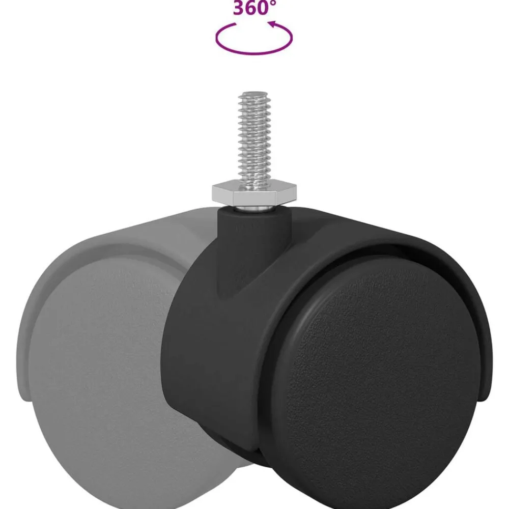 vidaXL Ruedas 2 pcs Negro 40,1 x 37,8 mm PP y hierro Outlet