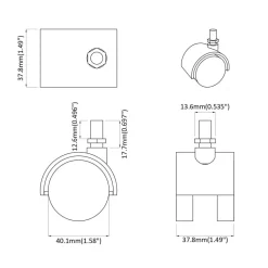 vidaXL Ruedas 2 pcs Negro 40,1 x 37,8 mm PP y hierro Outlet