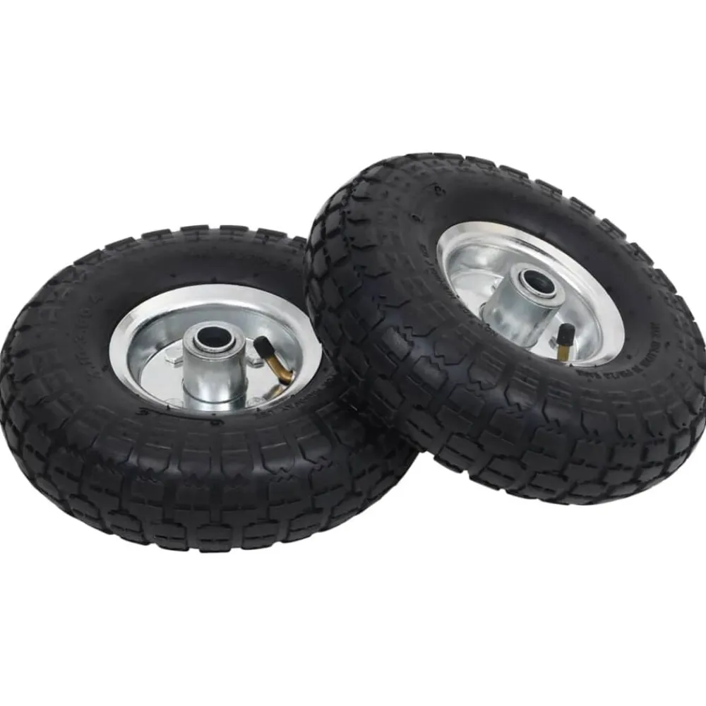 vidaXL Ruedas de carrito de sacos 2 unidades goma 4.10/3.50-4 (260x83) Clearance