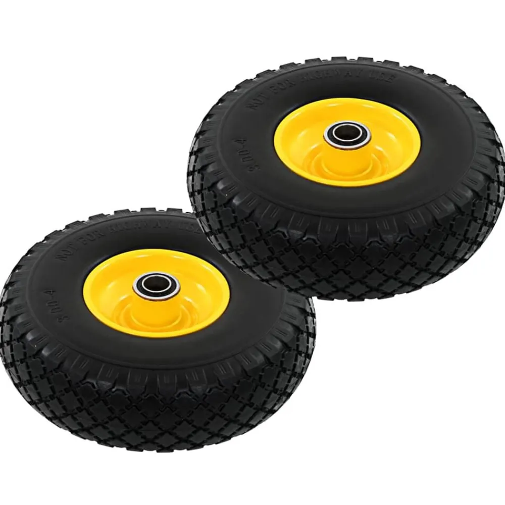 vidaXL Ruedas de carrito de sacos 2 unidades PU macizo 3.00-4 (260x85) Online