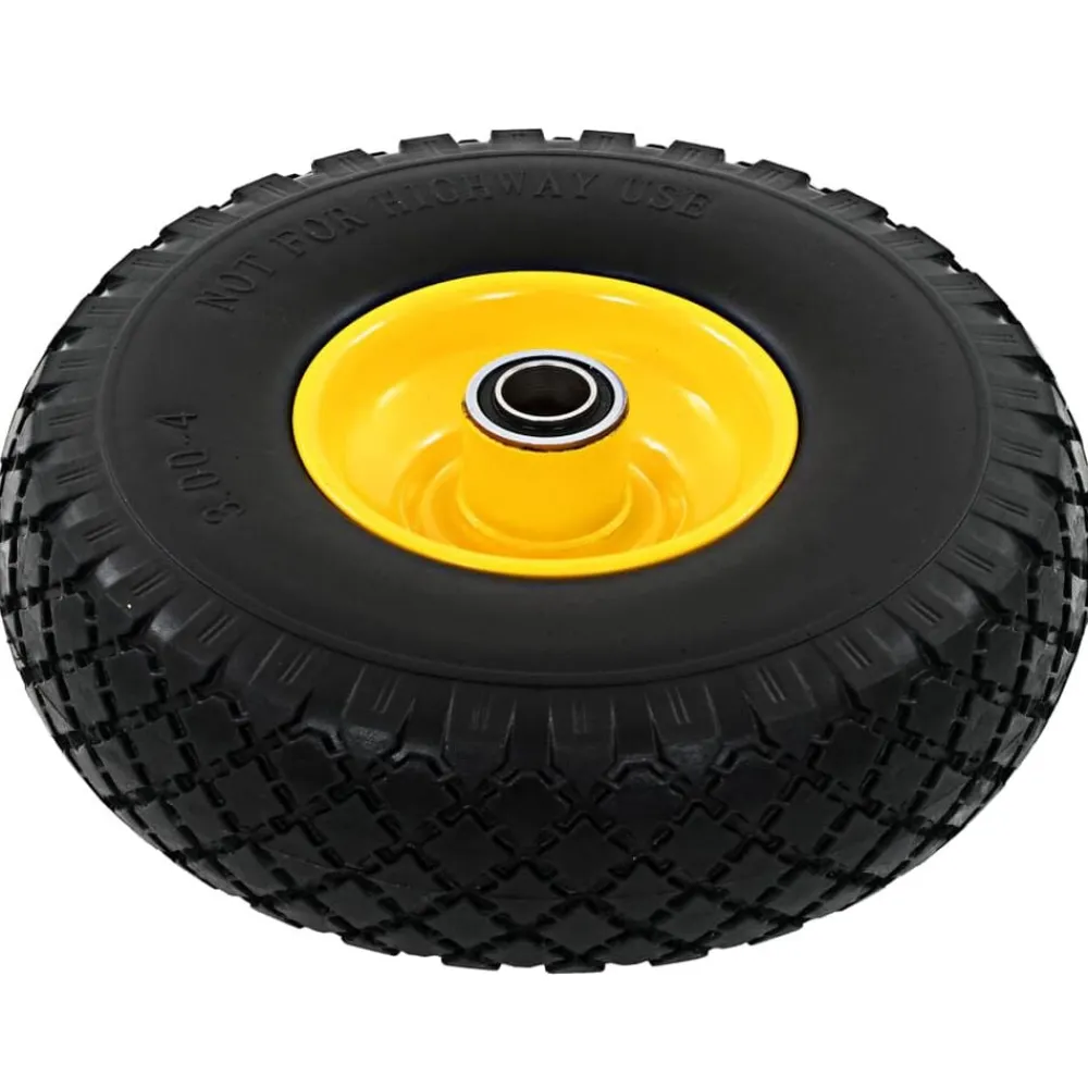 vidaXL Ruedas de carrito de sacos 2 unidades PU macizo 3.00-4 (260x85) Online