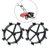 vidaXL Jardín-Ruedas de metal para arado de gasolina 6,5 HP 2 uds