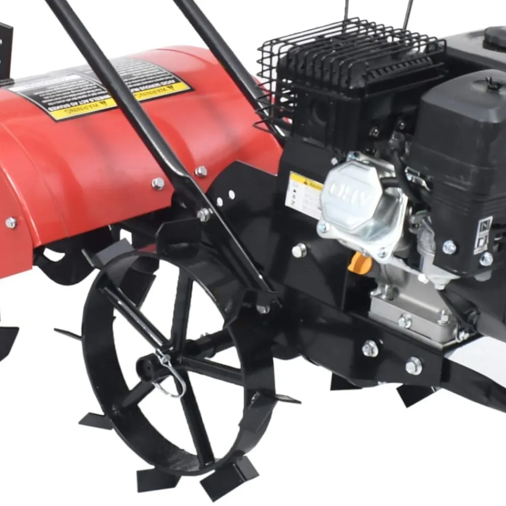 vidaXL Jardín-Ruedas de metal para arado de gasolina 6,5 HP 2 uds