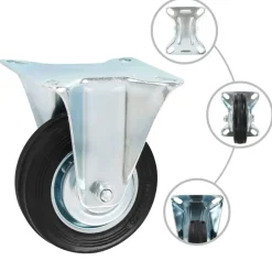vidaXL Ruedas de transporte 4 unidades 100 mm