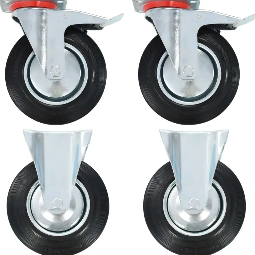 vidaXL Manipulación De Materiales-Ruedas de transporte 4 unidades 200 mm