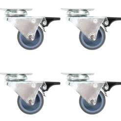 vidaXL Ruedas dobles giratorias con frenos dobles 4 unidades 50 mm Outlet