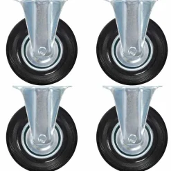 vidaXL Ruedas fijas 4 unidades 125 mm Outlet