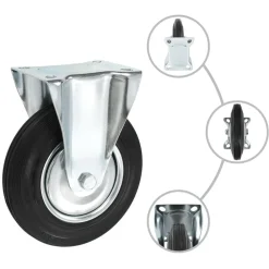 vidaXL Ruedas fijas 4 unidades 200 mm Discount