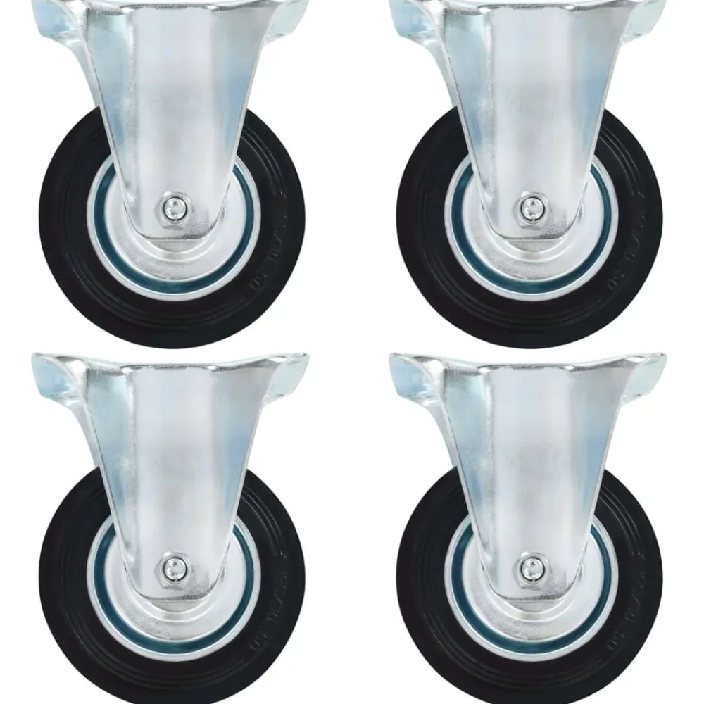 vidaXL Manipulación De Materiales-Ruedas fijas 4 unidades 100 mm