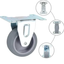 vidaXL Ruedas fijas 4 unidades 75 mm Sale