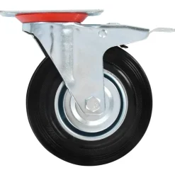 vidaXL Manipulación De Materiales-Ruedas giratorias con frenos dobles 4 unidades 125 mm