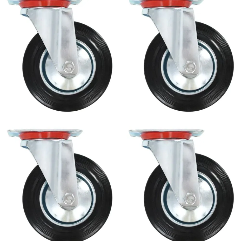 vidaXL Manipulación De Materiales-Ruedas giratorias 4 unidades 160 mm