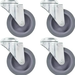 vidaXL Ruedas giratorias con agujero pasador 4 unidades 75 mm Hot