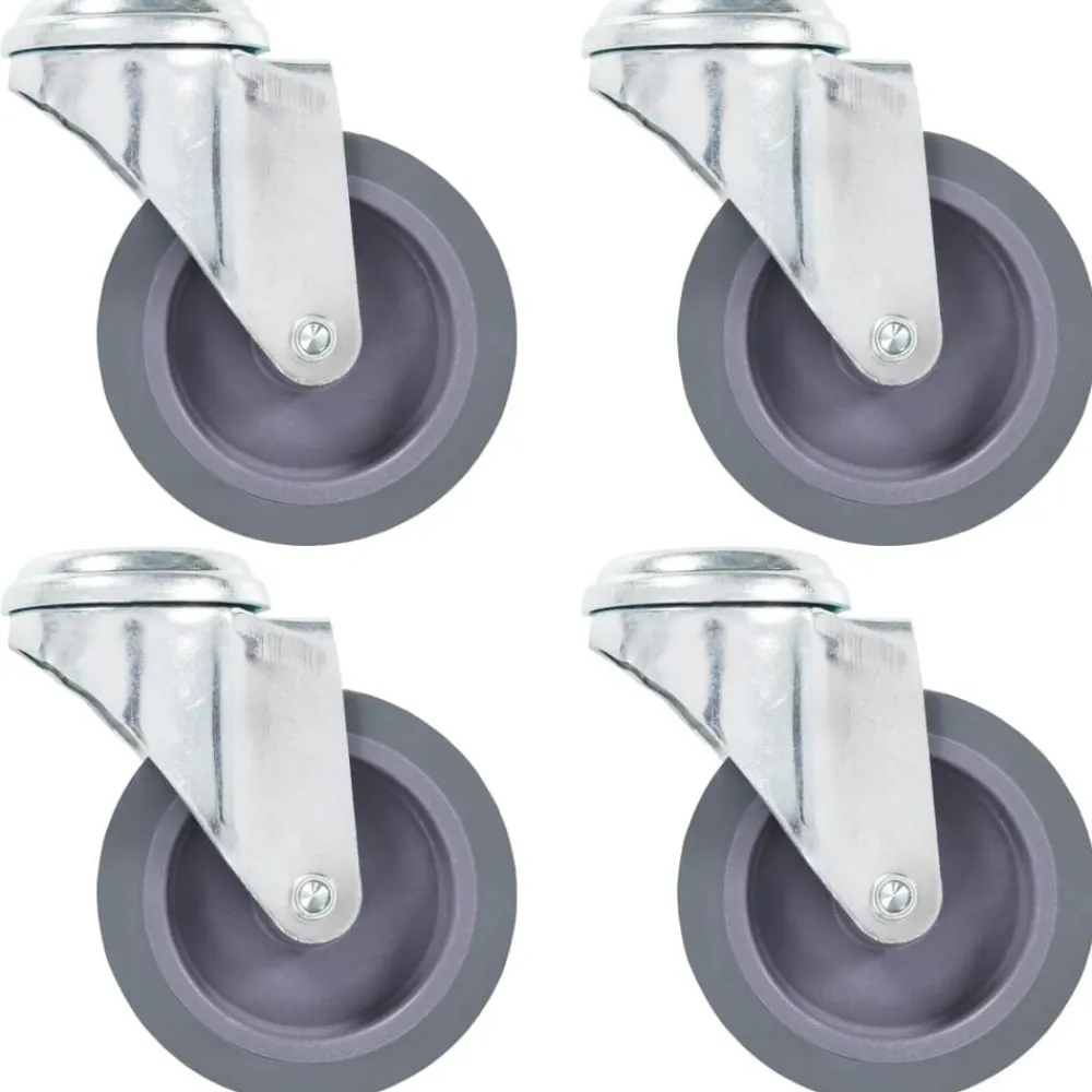 vidaXL Ruedas giratorias con agujero pasador 4 unidades 75 mm Hot