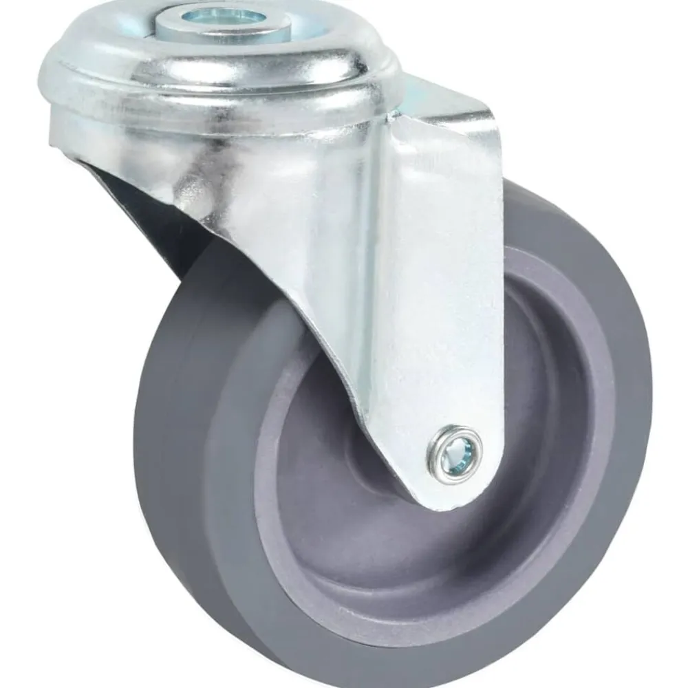 vidaXL Ruedas giratorias con agujero pasador 4 unidades 75 mm Hot