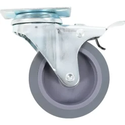 vidaXL Manipulación De Materiales-Ruedas giratorias con frenos dobles 4 unidades 75 mm