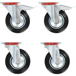 vidaXL Manipulación De Materiales-Ruedas giratorias 4 unidades 160 mm