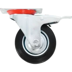 vidaXL Ruedas giratorias con frenos dobles 4 unidades 100 mm