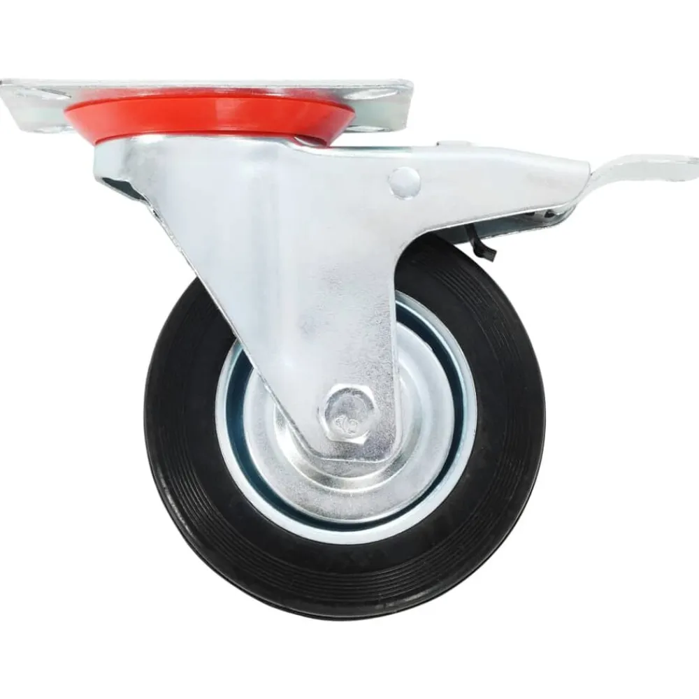 vidaXL Ruedas giratorias con frenos dobles 4 unidades 100 mm