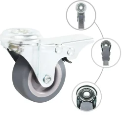 vidaXL Ruedas giratorias con agujero pasador 4 unidades 50 mm Clearance